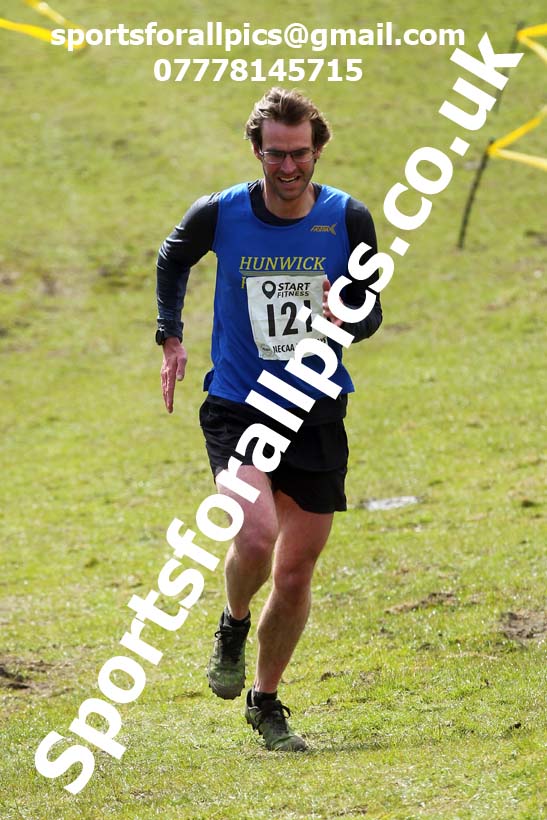 Masters men 2021 NECAA Cross Country Relays, Thornley Farm, Peterlee, Saturday, April 10th. Photo: David T. Hewitson/Sports for All Pics
